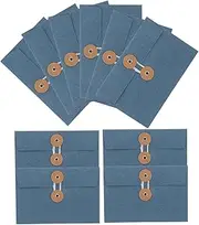 GANAZONO 10Pcs Vintage Paper File Bags with String Tie Closure Multifunctional Envelopes for School and Office Storage and Thickened Document Pockets