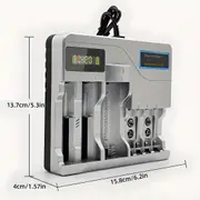 Multi Slots Smart Battery Charger for AA AAA 2A Size Rechargeable Batteries USB