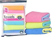 [Tranx] Microfiber Cleaning Cloth (Pack of 6), Multicolor