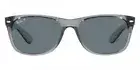 Ray-Ban RB2132 6450/3R Wayfarer Grey Frame Polarized Blue Glass Lens Sunglasses