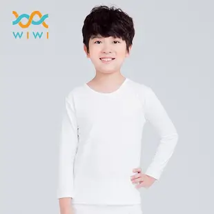 【WIWI】MIT溫灸刷毛圓領發熱衣(純淨白 童100-150)0.82遠紅外線 迅速升溫 加倍刷毛 3效熱感 輕薄顯瘦