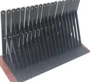 4 Pack L12" X H 8" Black Heavy Duty Shelf Brackets with Screws Metal Shelf Brack