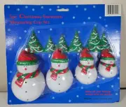 New Snowmen Frosty Measuring Cup Set with Christmas Tree Holder Baking Cooking