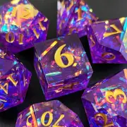 7Pcs Polyhedral Resin Dice Set for TRPG MTG Dungeons & Dragons DND Roleplaying