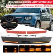 For Land Rover Defender 90 110 2020-25 Rear External Bumper LED Protector Cover (for: Land Rover)