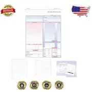 100-Pack 2-Part Carbonless Contractor Invoice Forms - Professional Quality