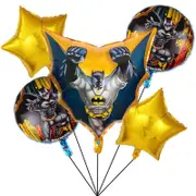 5pcs Batmen Theme Foil Balloon Set Kids Superhero Birthday Decoration