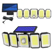 Ozoffer 4 Head 300 LED Solar Lights Street Motion Sensor Light Garden Wall Security Lamp Seperate Type