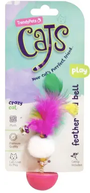 TRENDYPETS Cats Feather and Bell Play Toy
