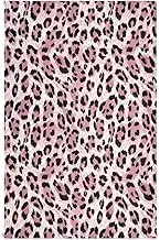 GAIREG Leopard Print Soft Rose Kitchen Rags, 28x18 Inches Absorbent Printed Hand Towels, Set of 6