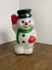 NEW VTG General Foam 9" Christmas Waving Snowman Light Topper Lamp Blow Mold New