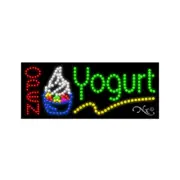 NEW "YOGURT OPEN" LOGO 27x11 SOLID & ANIMATED LED SIGN w/CUSTOM OPTIONS 20932