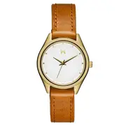 MVMT Tan Leather White Dial Women's Watch - 28000374D