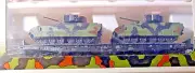 Roco Minitanks Special Rail car set M-2A2 Bradley load LIMA35 original 1/87 HO