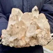 14.52LB A+Natural white Crystal Himalayan quartz cluster mineralsls