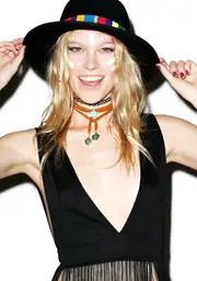 [Vanessa Mooney] The Turquoise Tan Leather Wrap Bolo
