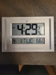 SP Atomic Digital Wall Clock With Indoor Temperature