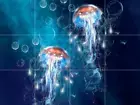 Jellyfish Sea Life Ocean tropical fish ceramic tile mural backsplash