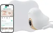 CuboAi 2025 New Model Sleep Safety Bundle, Safety Alerts & Breathing Motion Detection, 2.5K QHD Night Vision WiFi Baby Monitor Camera, 2-Way Audio, Temp & Humidity Sensor, Lullabies, App Control