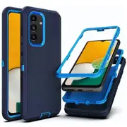 Samsung Galaxy A04S /A13 5G Case Drop Resistant Defender Tradies Heavy Duty Rugged Shockproof Tough Cover (Navy Blue/ Blue)