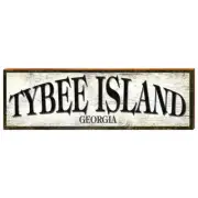 TYBEE ISLAND GEORGIA Home Decor Art Printed on Wood 17 1/2" x 5 1/2" EB-NAM1T-TI