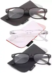 3 Packs Small Reading glasses for Women & Men Vintage Classic Reading Glasses