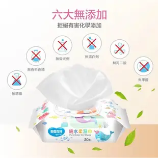 奈森克林 夢幻人魚純水柔濕巾30抽加蓋附蓋 台灣製造 濕紙巾 99.9%純水不含酒精香料螢光劑
