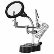 Stand Holder Magnifier Soldering Iron Tool Helping Station Third Hand Solder LED