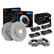 DBA Rear Brake Rotors Pads Calipers Kit for Toyota Landcruiser UZJ100 HDJ100