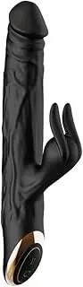 Terry 2 Thrusting Silicone Dildo - Black