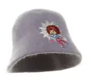 Strawberry Shortcake Girls Angora Wool Winter Bucket Hat Size 53cm / 20.86 Inch