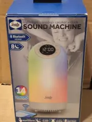 Sealy Sound Machine Night Light Wireless Bluetooth Speaker + Clock Multicolor