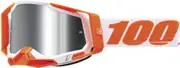 100% Racecraft II Orange Motocross Goggles, white-orange for Men One Size White Orange