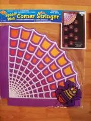 11" Spider Web Corner Stringer Halloween Decoration Vintage 2000 Beistle NOS