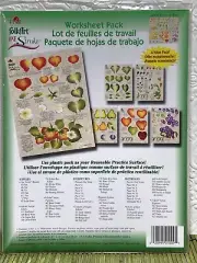 VTG Dewberry Painting Patterns Worksheet Pack Assorted Berries & Fruit 3 Sheets