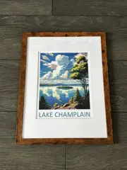 Beautiful Lake Champlain Vermont Art Print - Wall Art - 12 X 16 Frame