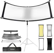 Clamshell Light Reflector/Diffuser,67"X24" Curved Photography Lighting Reflector