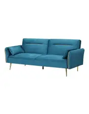 [Levede] Convertible Lounge Futon Armrest Couch in Blue