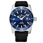 Revue Thommen Men's 17030.2535 'Diver' Blue Dial Rubber Strap Automatic Watch