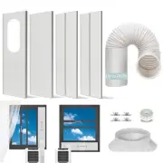 Portable AC Window Slide Kit with Exhaust Hose, Adjustable Window Seal for Ai...