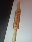 Christmas Tree & Merry Christmas Written Embossed Rolling Pin Dough Roller