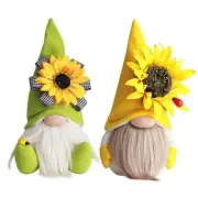 Figurine Gnomes Sunflower Fabric Modern Small Smooth Multicolor Home Decor