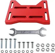 PACEWALKER Aluminum Motor Engine Mount Adapter Bracket Plate Adjustable Motor Plate Fit for Mini Bike Go Kart Coleman 100 Doodlebug DB30 Small 4 Stroke Engines 212 Preditor Honda (RED)