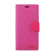 Goospery Canvas Diary for iPhone 14 Pro Max - Hot Pink