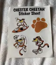 Cheetos Chester Cheetah Sticker Sheet Surfer Soccer Vintage Surfing STICKER
