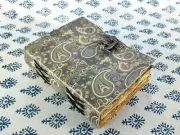 Handmade Leather Journal Bound Writing Diary Deckle Paper Lock Notebook