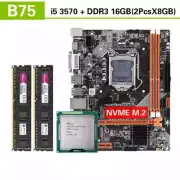 B75 Kit Motherboard Set With Core I5 3570 2 X 1600MHz DDR3 Desktop Memory New US