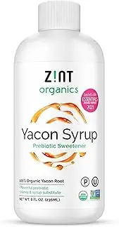 Zint Organic Yacon Syrup for Weight Loss - Paleo-Certified Prebiotic Fiber, Natural Sweetener, Non GMO, Pure Yacon Root Superfood - Natural Diet Supplement (8 fl oz)
