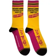 The Sex Pistols Unisex Ankle Socks Never Mind The Bollocks Stripes Yellow