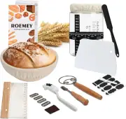 9 inch Round Bread Proofing Basket, Sourdough Baking Supplies with 1000ml Jar,